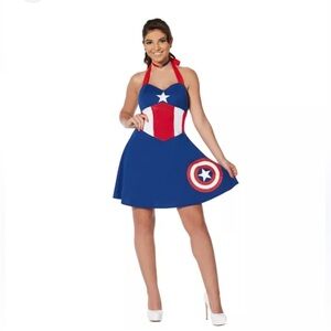 Adult HER Universe Captain America Dress - Marvel - size small Costume Cosplay